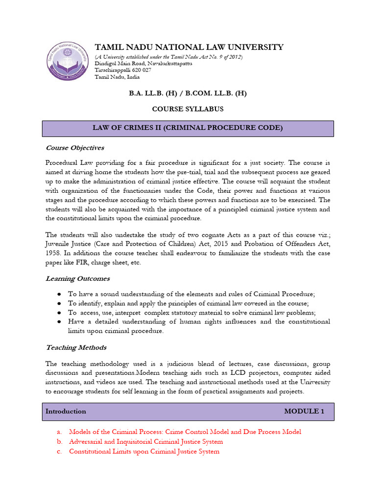 Law of Crimes-II (CRPC) | PDF | Arrest Warrant | Bail