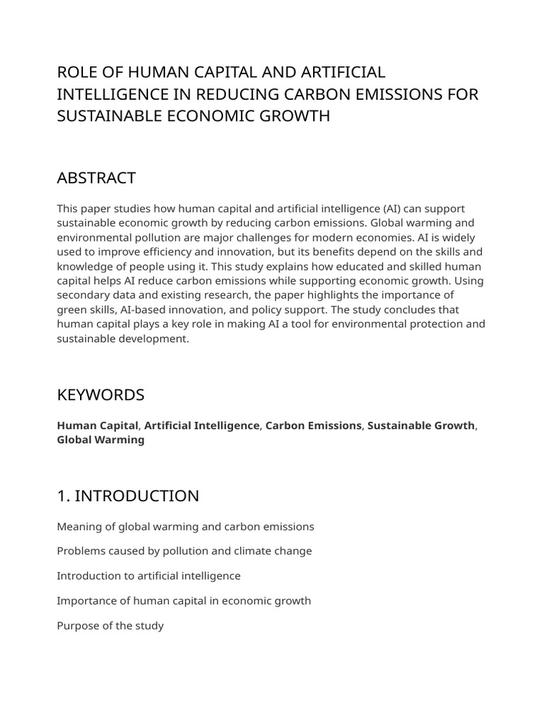 Human Capital AI and Carbon (2) | PDF | Sustainability | Artificial ...