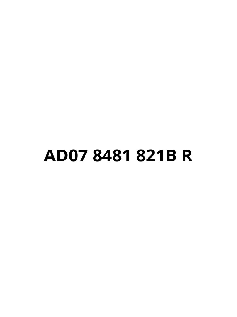 Ad07 8481 821B R | PDF