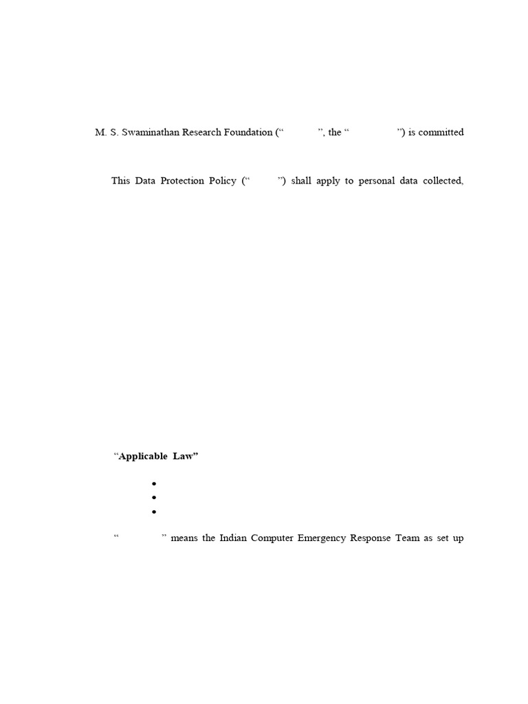 Data Protection Policy | PDF | Computer Security | Security
