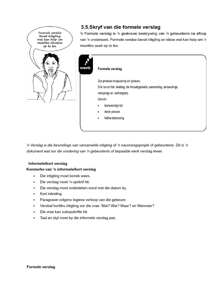 N Verslag Is Die Bevindings Van Versamelde Inligting of | PDF