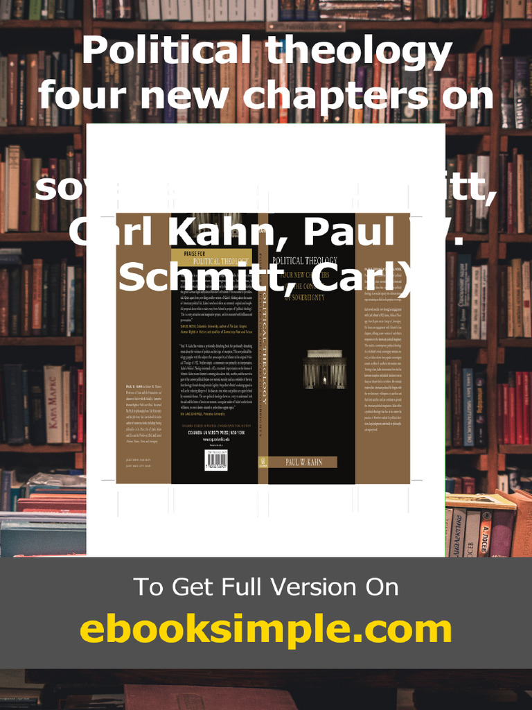 Political Theology Four New Chapters on the Concept of Sovereignty ...