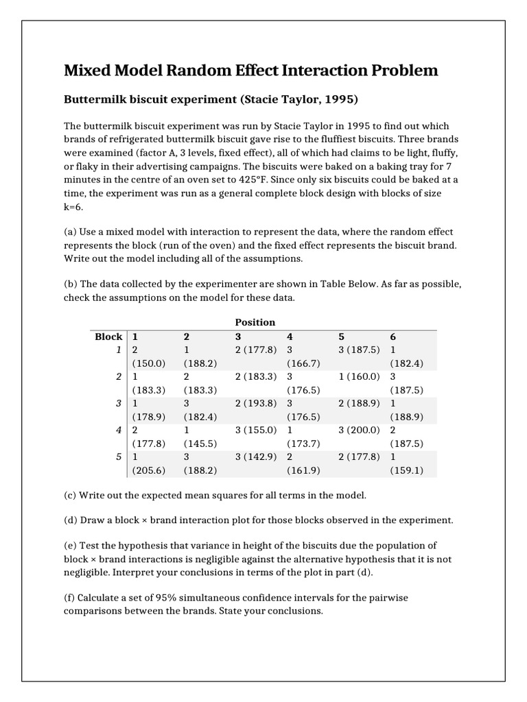 Mixed Model Random Effect | PDF | Errors And Residuals | Normal ...