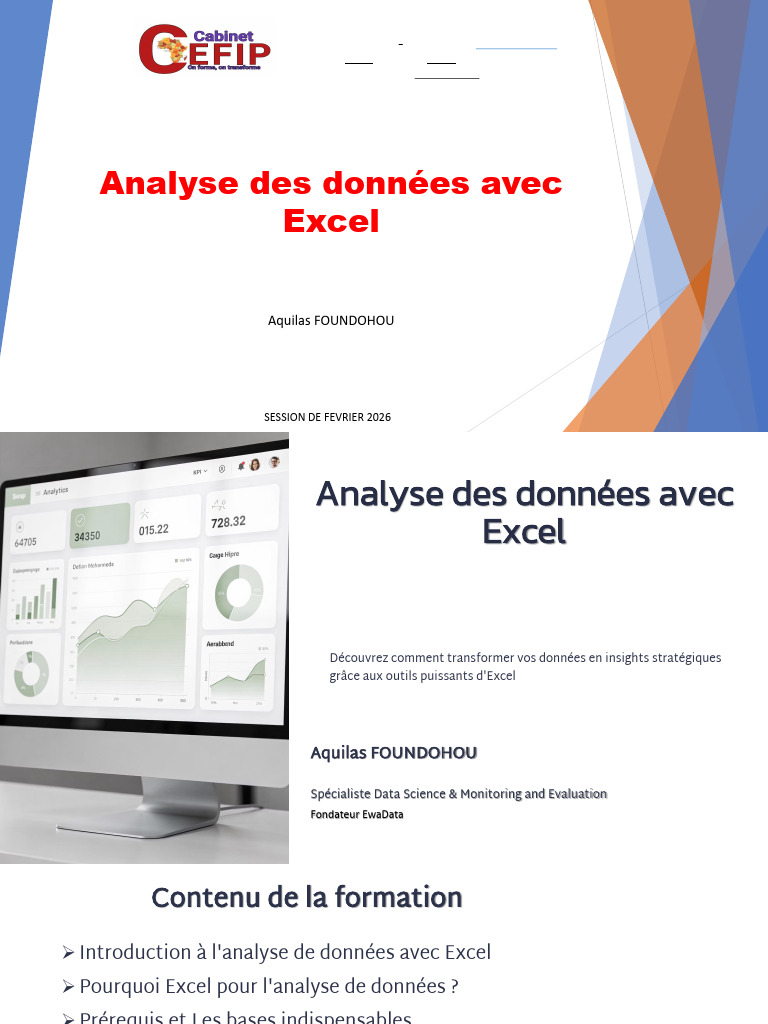 SUPPORT de COURS EwaData - Analyse Des Donnees Avec Excel | PDF ...