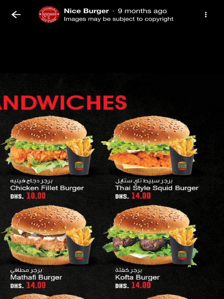 Nice Burger Menu - Google Search 2 | PDF