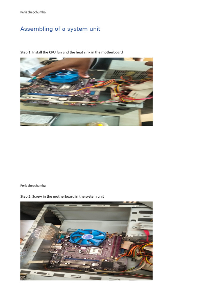 Assembling of A System Unit | PDF