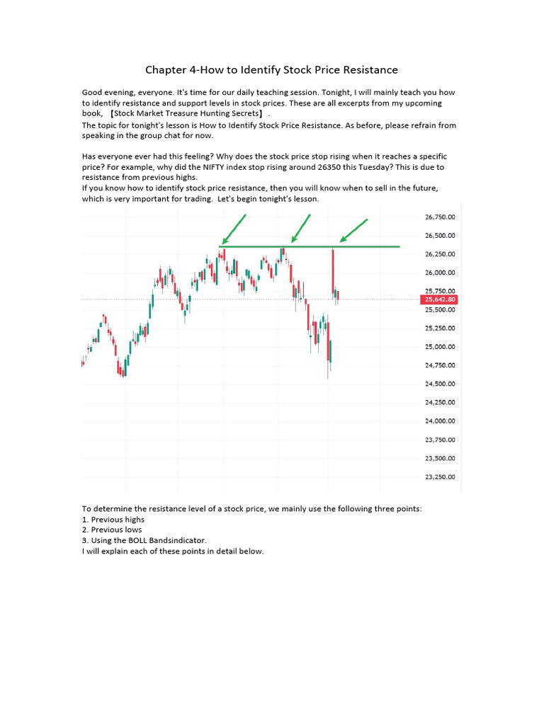 Chapter 4-How To Identify Stock Price Resistance2.5 | PDF | Stocks ...