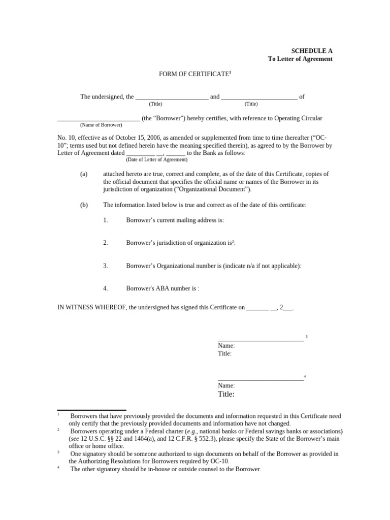 Form of Certificate | PDF
