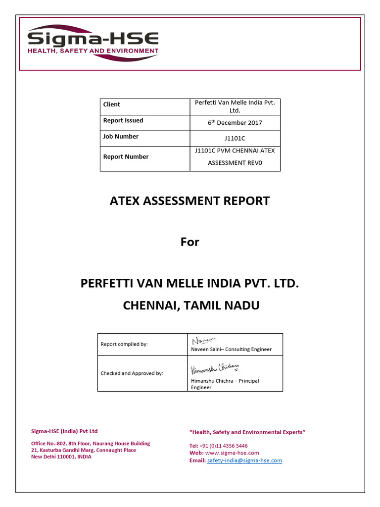 ATEX Study Report Revised Report - 2022 | PDF | Chemical Process ...