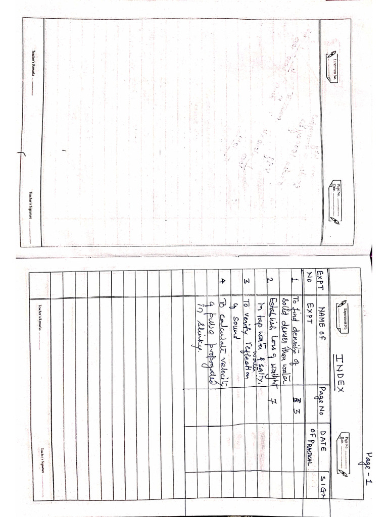 Physics Practical Class IX | PDF