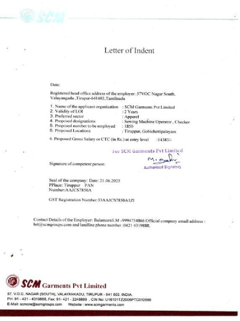 Placement Plan With LOI - 1912251766160795 | PDF