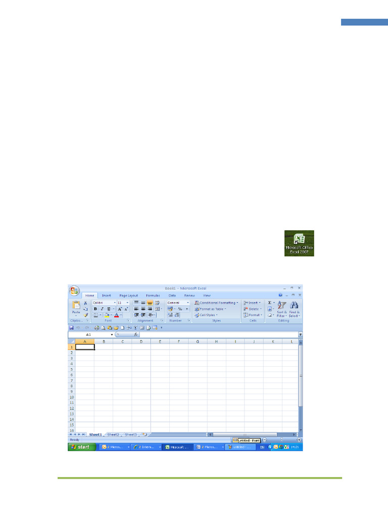 Chapter1 - Getting Started-2007 | PDF | Microsoft Excel | Computer File