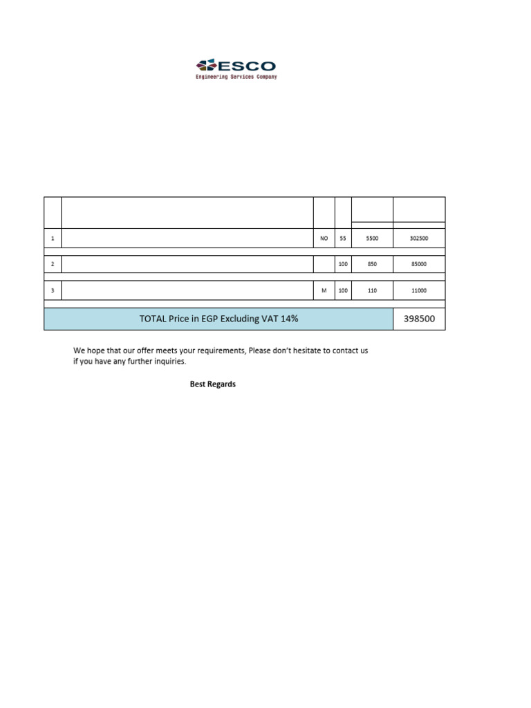 Dampers Quotation | PDF