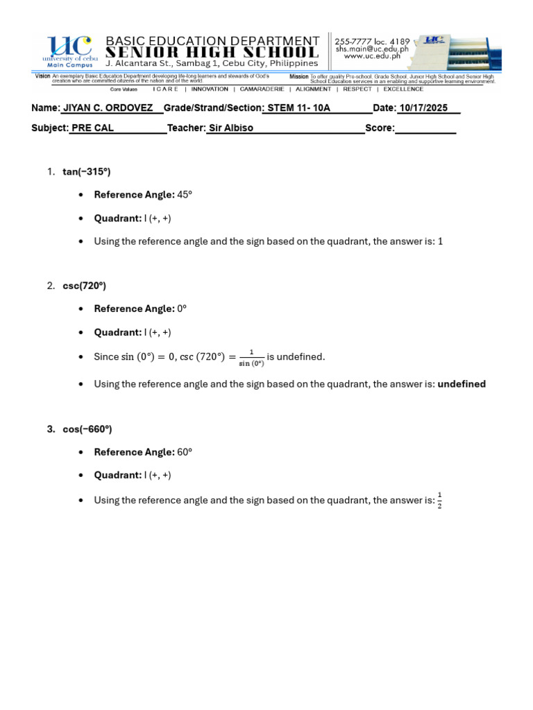 PRE CAL | PDF