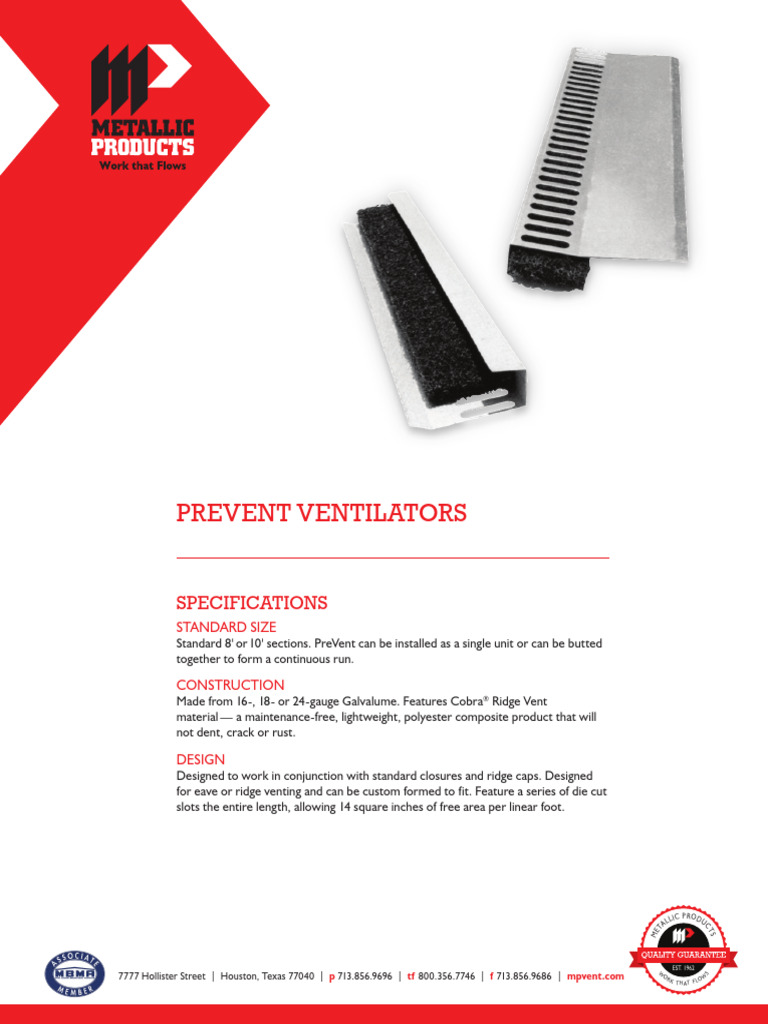MPRO PreVent DataSheet 091517 HR | PDF | Physical Sciences | Building ...