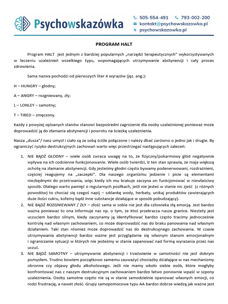 Program HALT | PDF