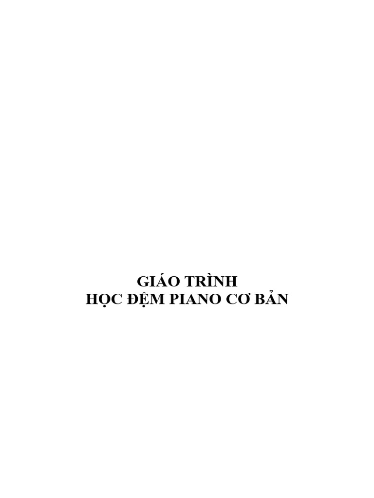 Hoc Dem Piano Co Ban | PDF