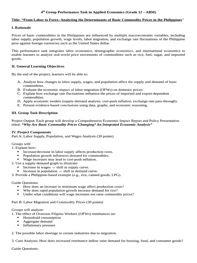 4th Group Performance Task in Applied Economics | PDF | Inflation ...