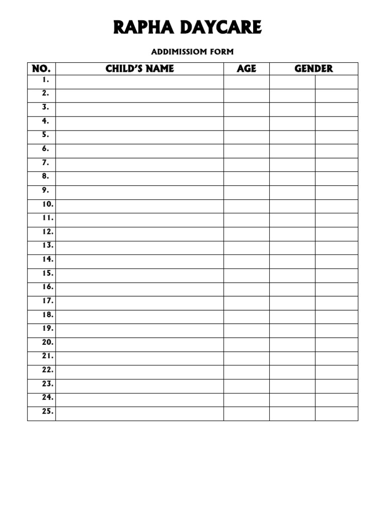 Addimissiom Form | PDF