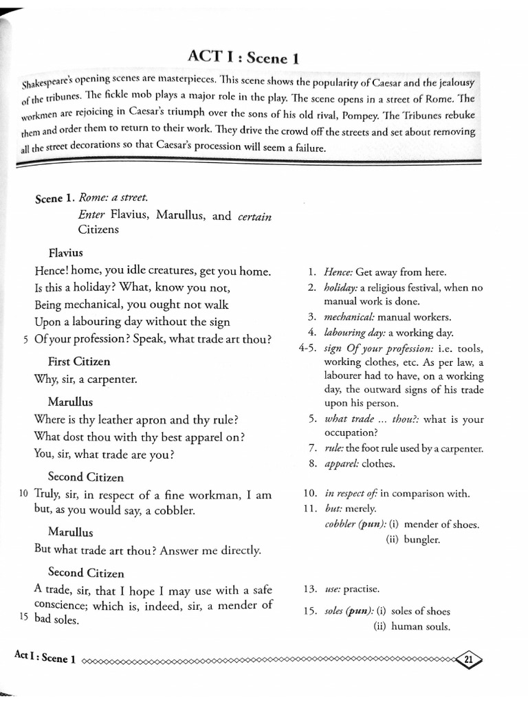Julius Caesar Act - 1 | PDF