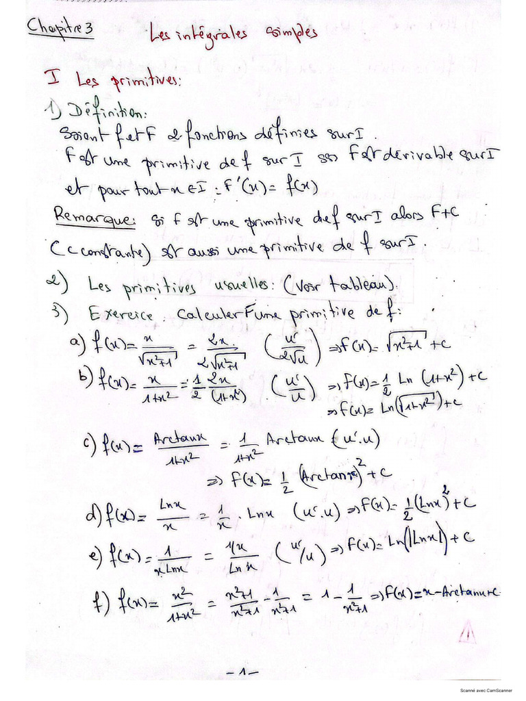 CH 3 Les Intégrales Simples | PDF