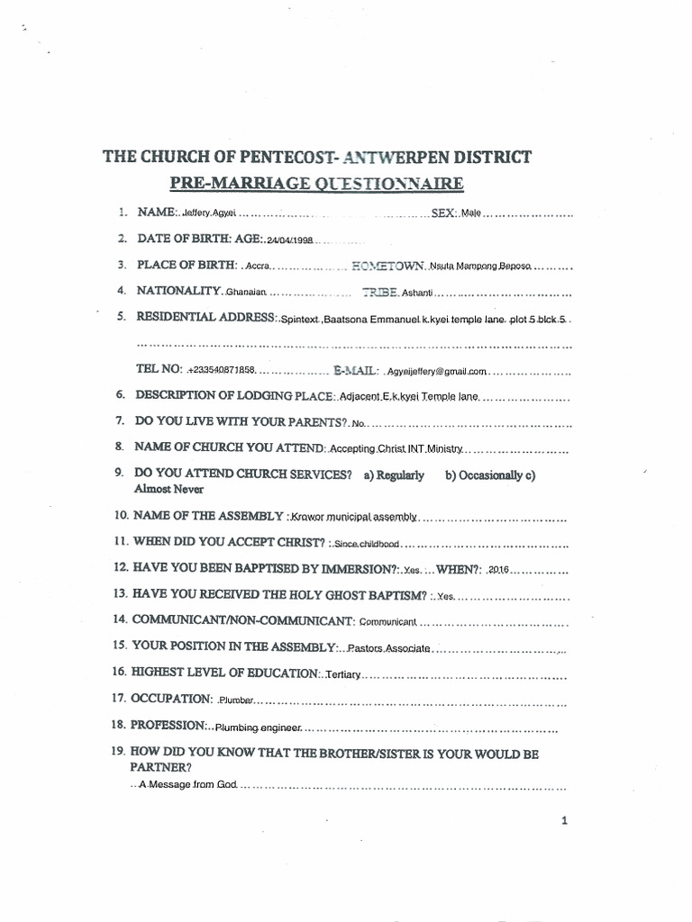 Marriage Documents | PDF