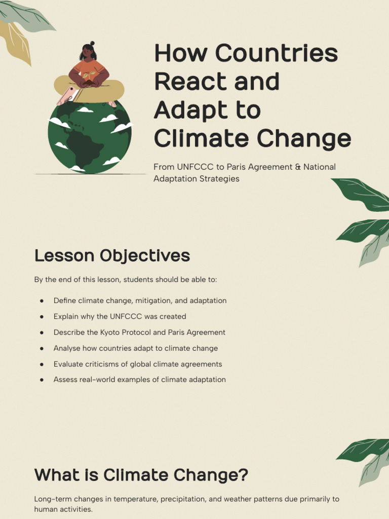 Reaction To Climate Change | PDF | Kyoto Protocol | Climate Change