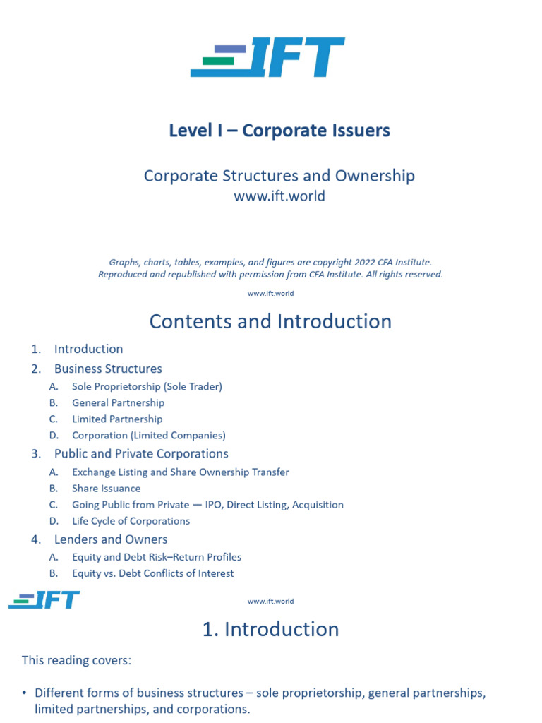 LM01 Corporate Structures and Ownership | PDF | Equity (Finance ...