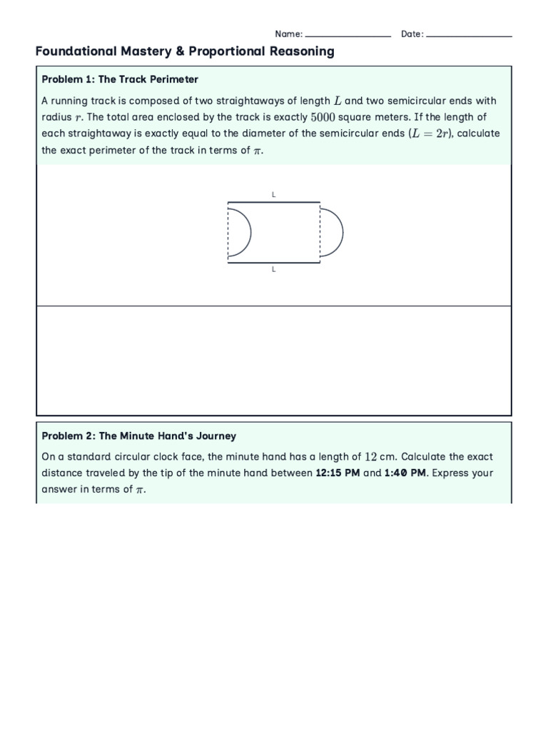 Advanced Circle Geometry Olympiad-Style Problem Set | PDF | Circle | Area