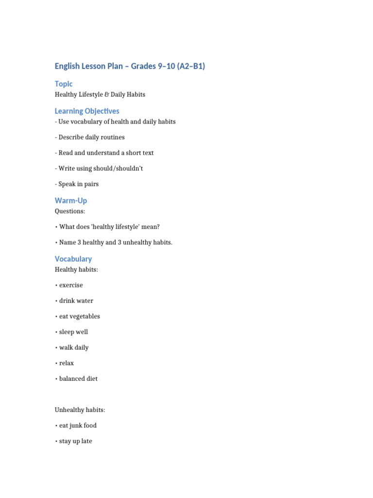 Lesson Grade9 10 English | PDF