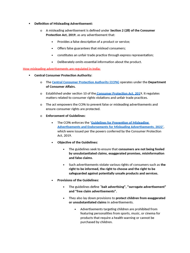 Misleading Advertisement | PDF | False Advertising | Consumer Protection