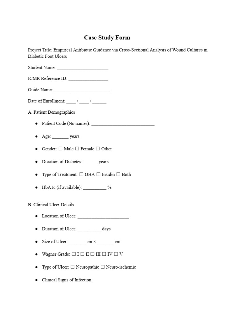 Sample Case Form | PDF