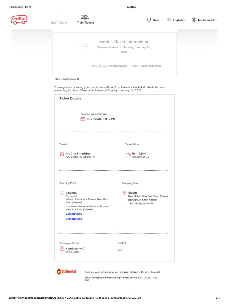 redBus | PDF | Bus