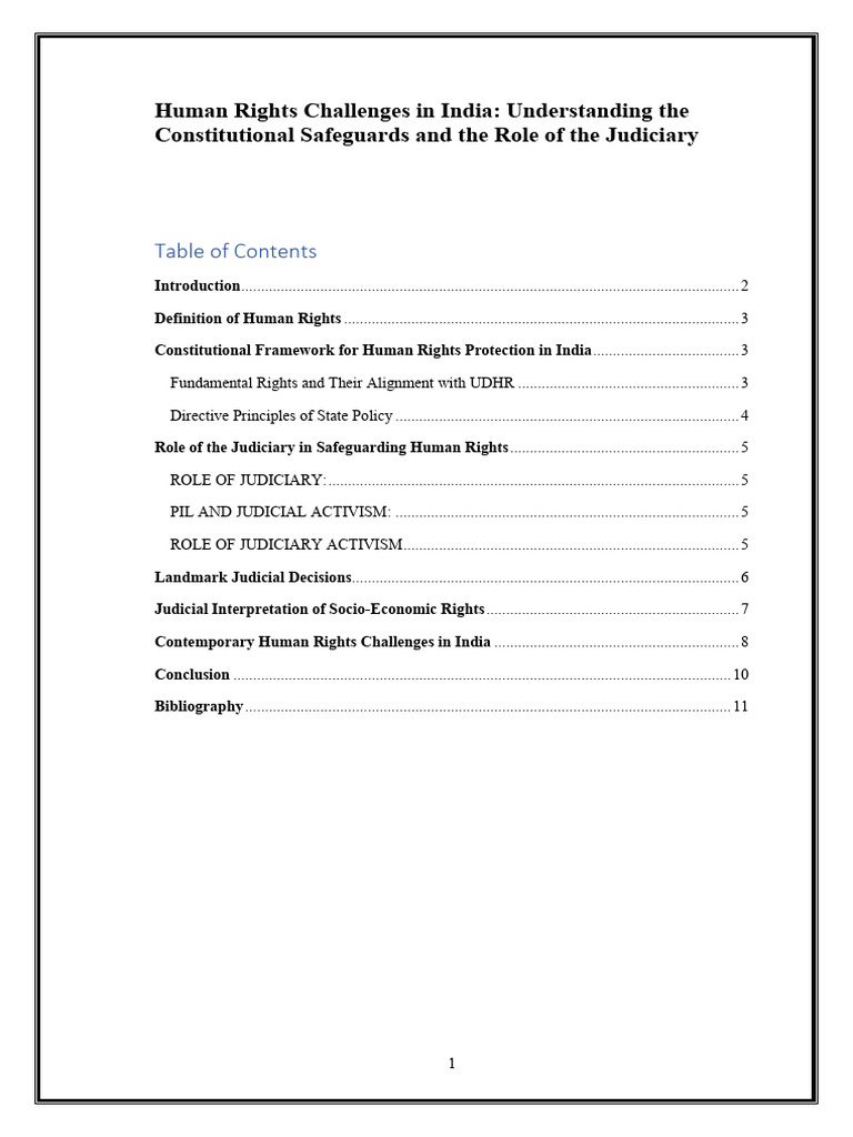 Human Rights Challenges in India | PDF | Human Rights | Universalism