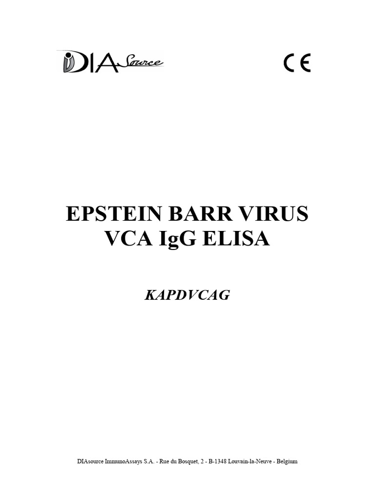 Epstein Barr Virus Vca Igg - Kapdvcag | PDF | Elisa
