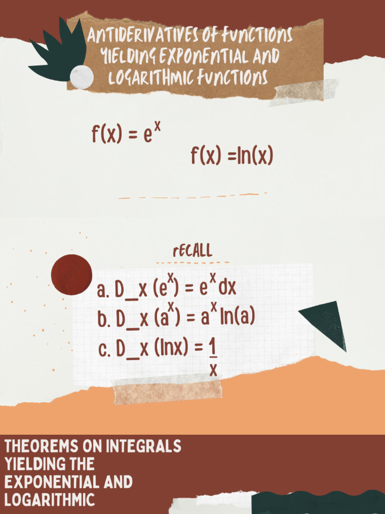 Integral of Exponential and Logarithmic | PDF