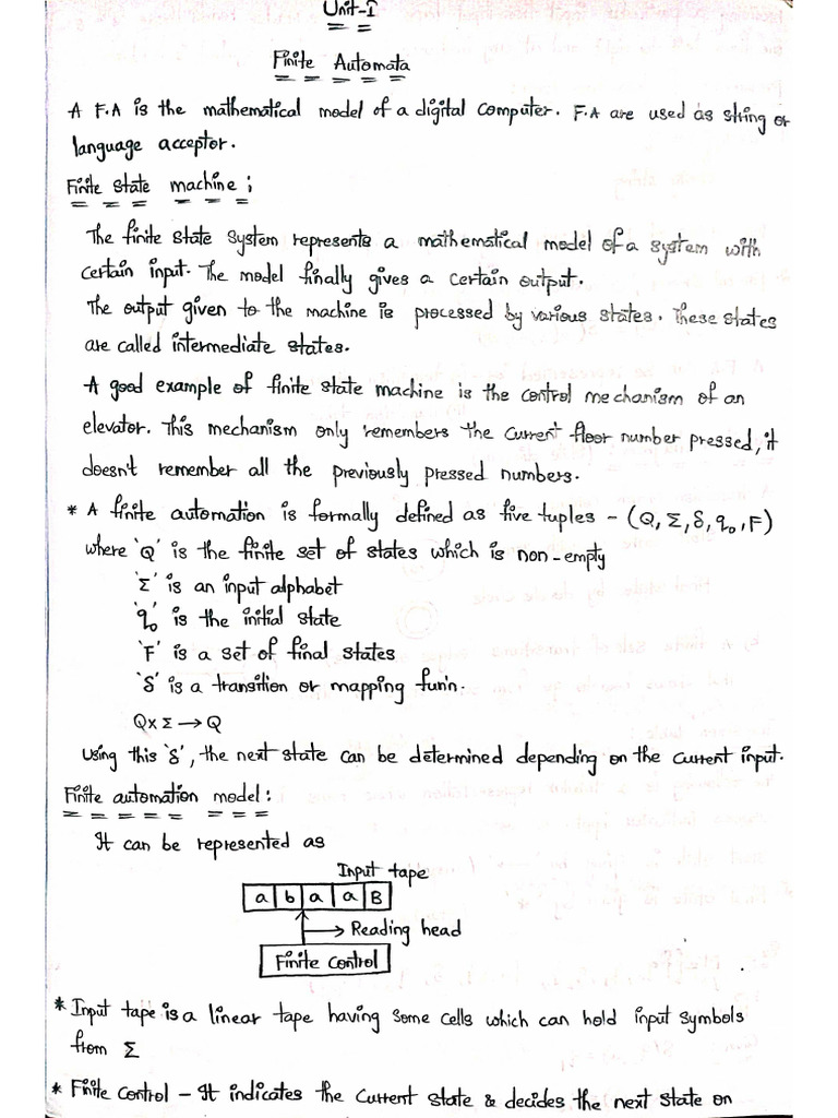 FLAT Unit-1 Notes | PDF