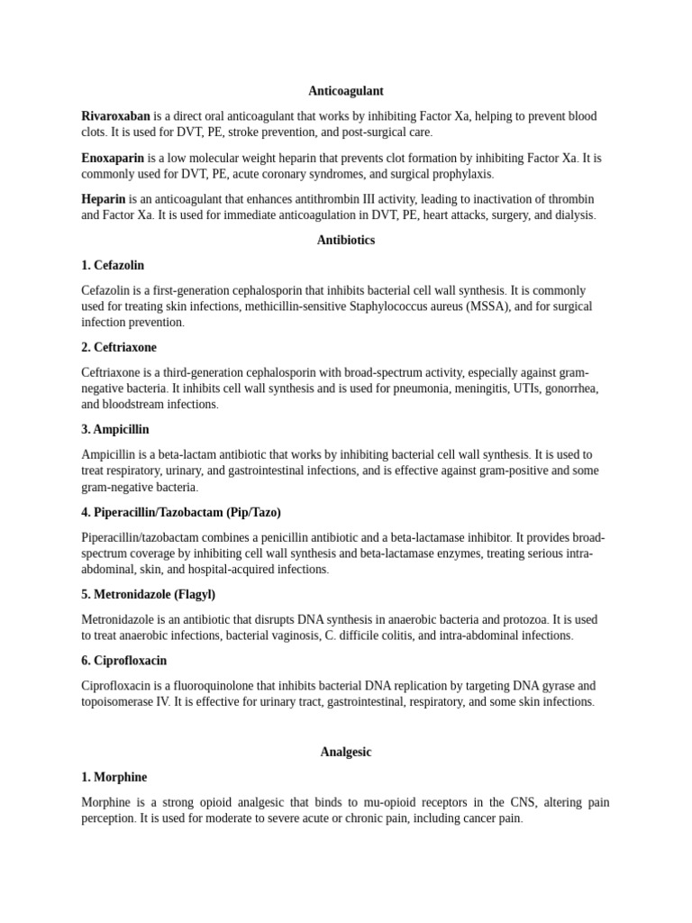 Surgical Clinicals Drugs | PDF | Analgesic | Drugs