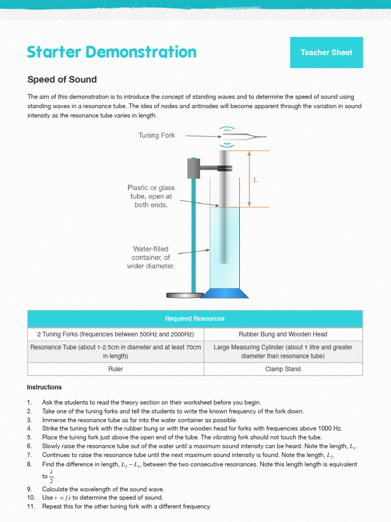 4.5 - Standing Waves - Starter Demonstration | PDF | Waves | Frequency