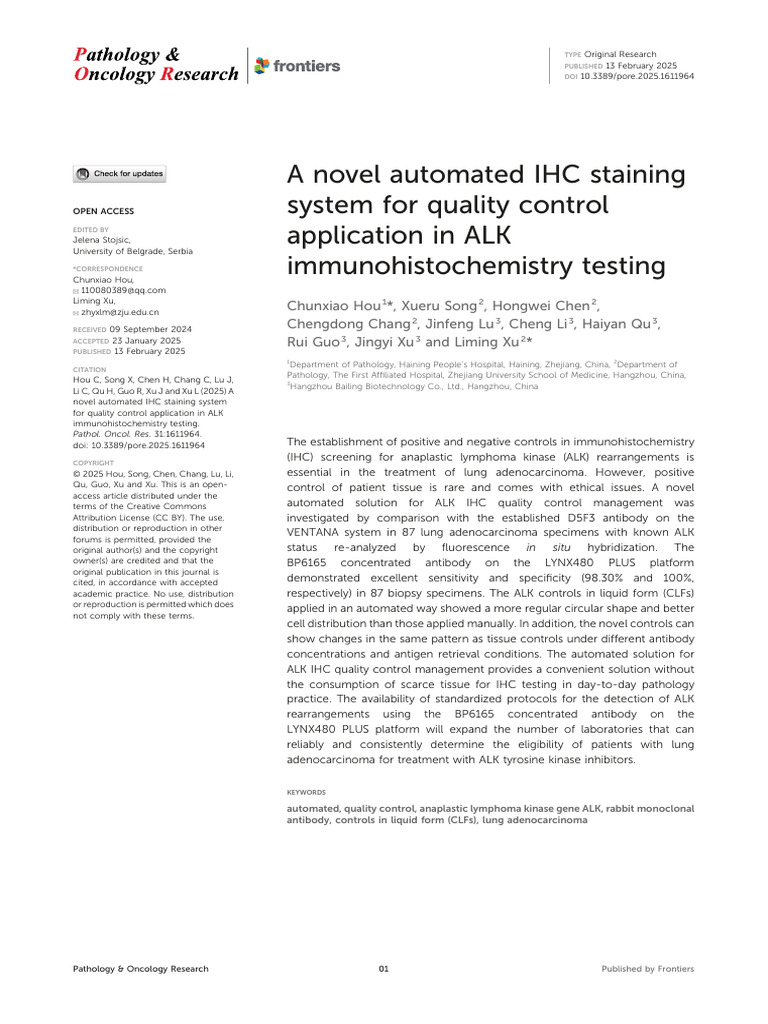 A Novel Automated IHC Staining System For Quality Control Application ...