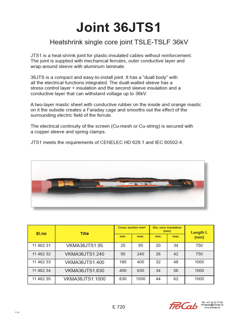 Nexans Tsle-Tslf 36kv JB | PDF