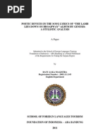 Download Poetic Devices in the Song Lyrics of the Lamb Lies Down on Broadway Album by Genesis - A Stylistic Analysis by Bayu Jaka MAgistra SN100641429 doc pdf