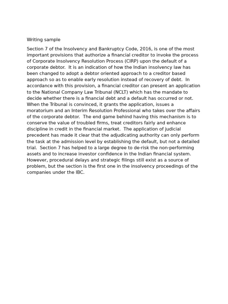 Writing Sample | PDF