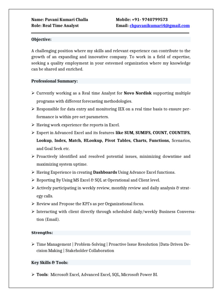 Pavani CH | PDF | Microsoft Excel | Information Retrieval
