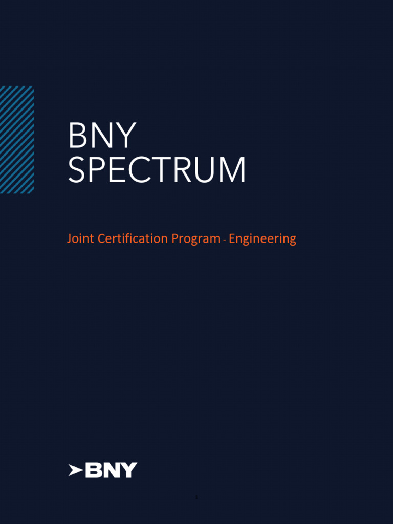 BNY Spectrum - Joint Certification Program | PDF | Computing ...