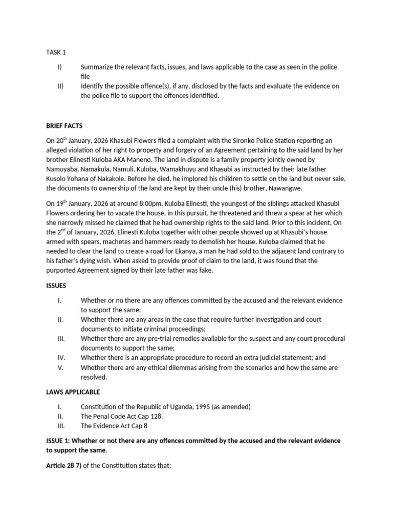 Task 1 | PDF | Crimes | Crime & Violence