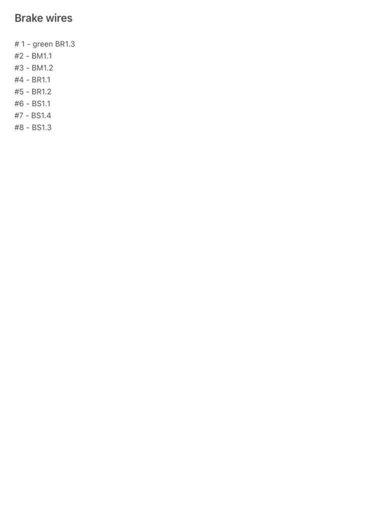 Brake Wires | PDF