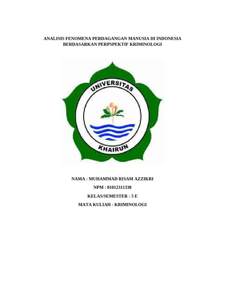 Tugas Uts Kriminologi (Muhammad Risam Azzikri) | PDF