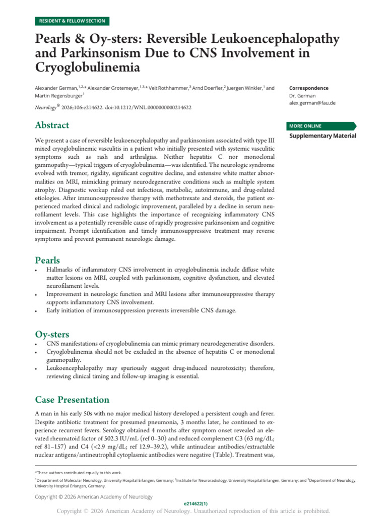 German Et Al 2026 Pearls Oy Sters Reversible Leukoencephalopathy and ...