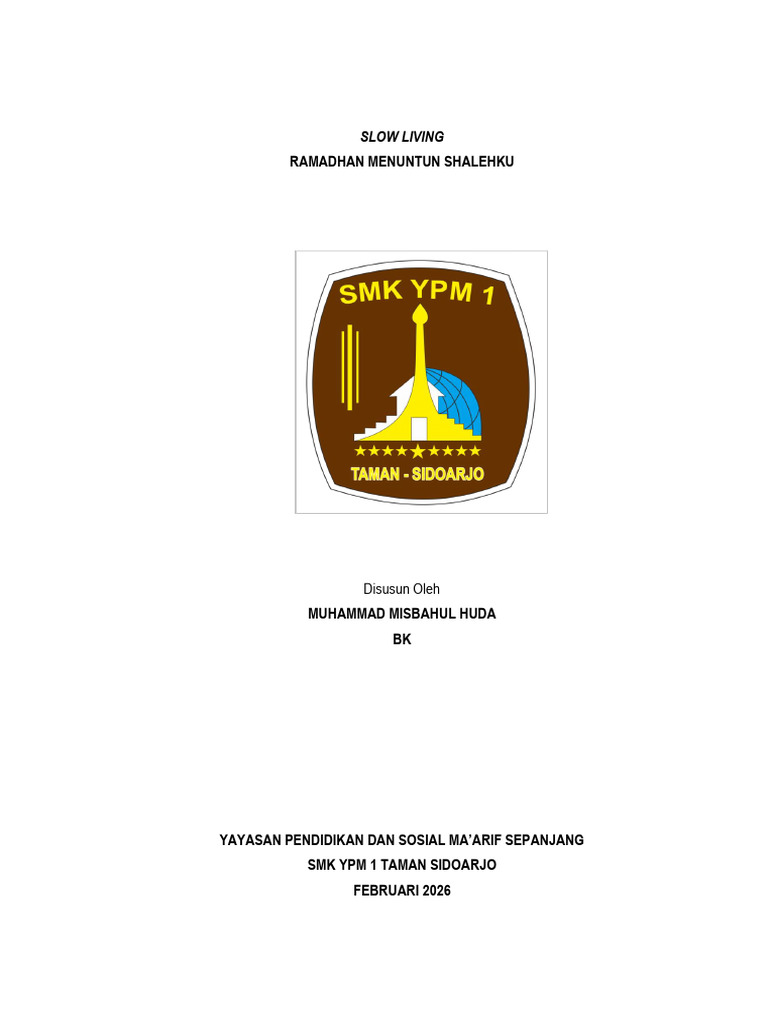 Slow Living Muhammad Misbahul Huda-Bk-2026 | PDF
